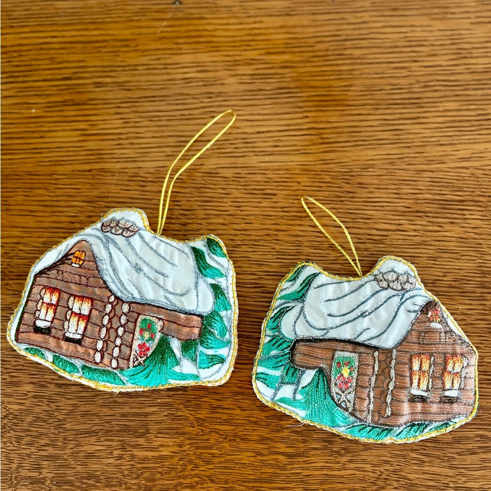 Charming Holiday Cabin Ornaments